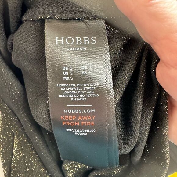 Hobbs London Metallic Shimmer Scoop Neck Top - Picture 7 of 9
